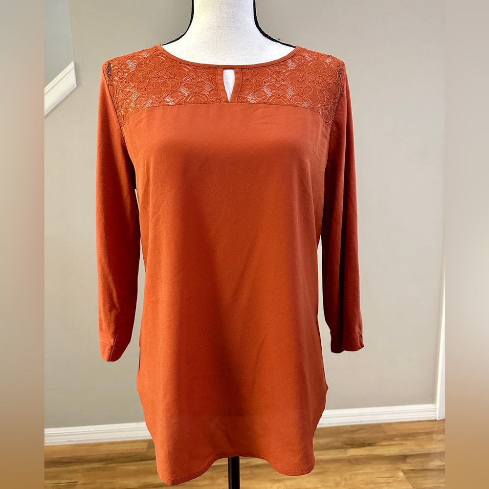 Van Heusen Lace Tunic Top - Size M
